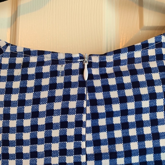 Gingham Print Embroidered Smock Dress - Picture 9 of 10